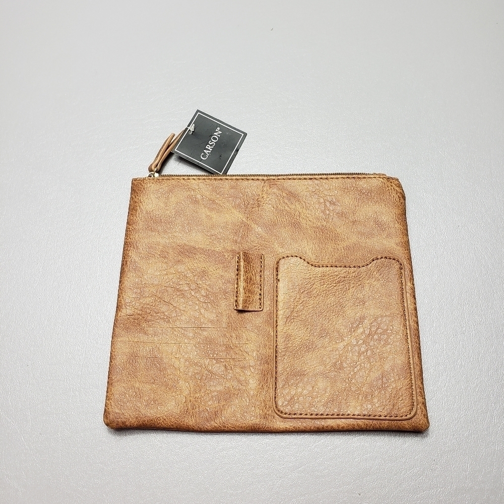 Carson faux leather brown small bag